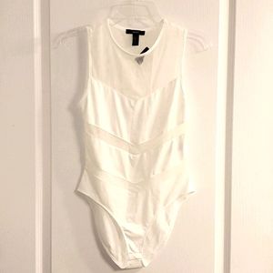 Forever21 Off White Body Suit M NWT